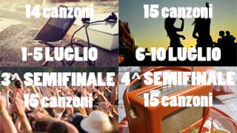 Summer Song Contest: canzoni divise in 4 semifinali